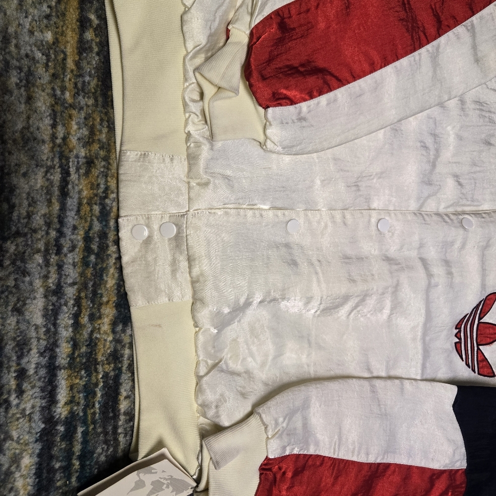 Vintage 80s Adidas Jacket Satin Bomber - Picture 4 of 8
